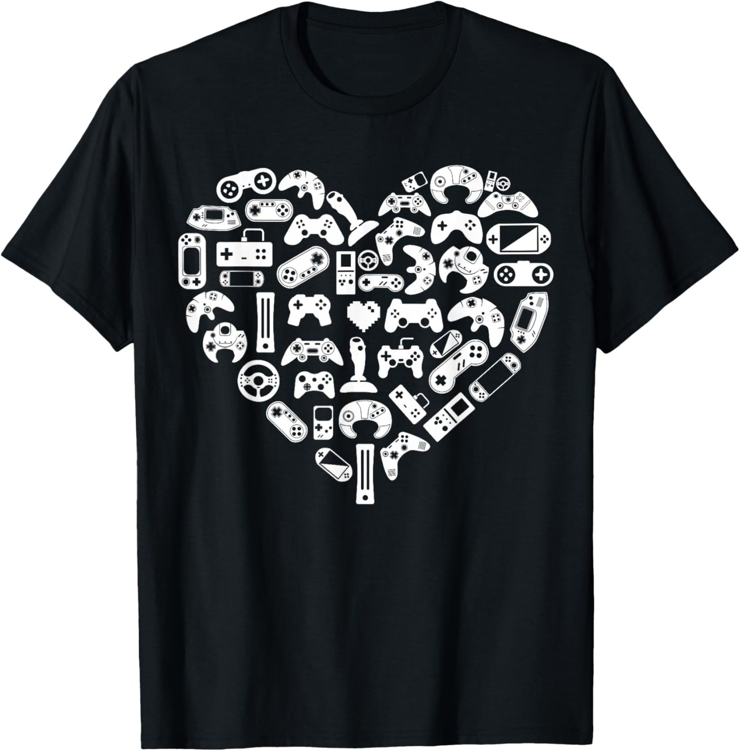 Boys Gamer Gift - Game Heart Valentines Day Lover Men Kids T-Shirt