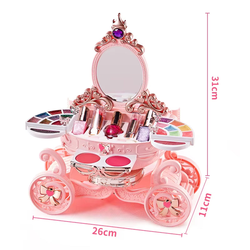 Simulation Cosmetics Set Girl Makeup Toys Baby Pretend Play Nail Polish Lipstick Accessories Doll for Children Toys 3 Years Gift