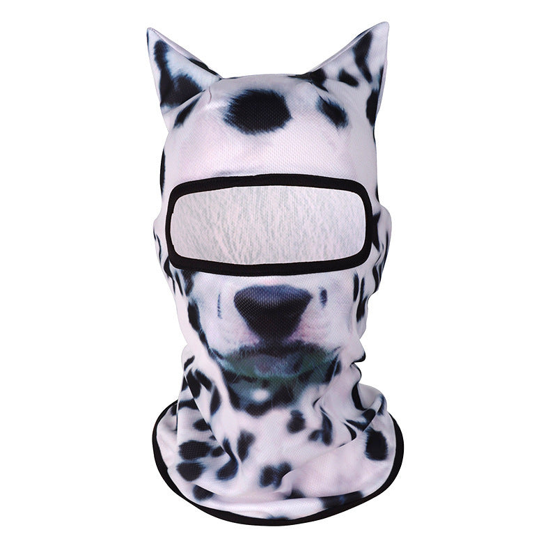 Summer Sun Protection Outdoor Mask 3D Animal Pattern Digital Printing Flower Caps UV Protection Facekini Head Cover