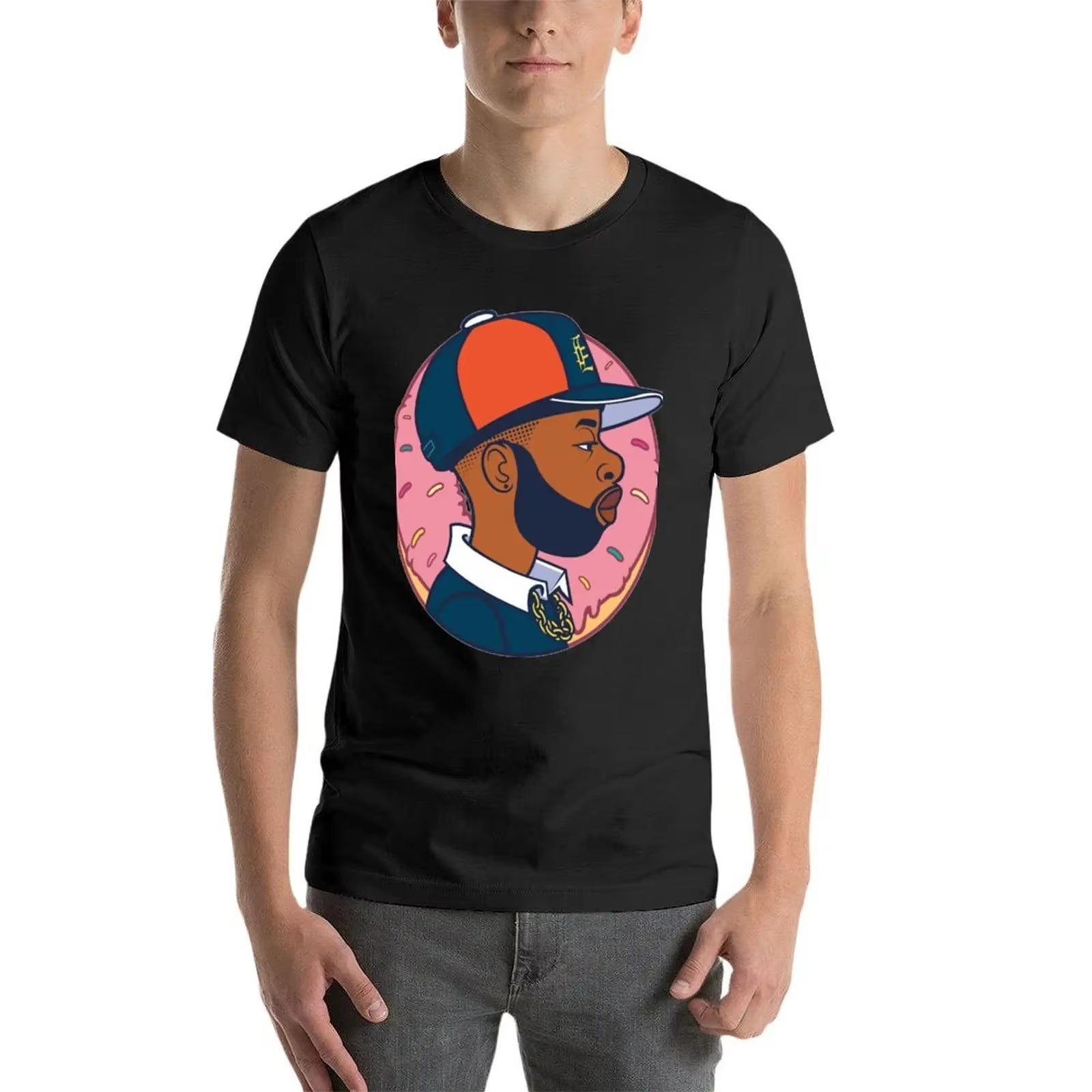 J DILLA Sticker T-Shirt Cute Tops Anime Stuff Oversizeds Men Tshirt