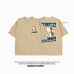 Cat Cartoon Graphic Men Tshirt Casual Baggy Short Sleeve T-Shirt Japanese Style Oversized T Shirt Men'S Clothing