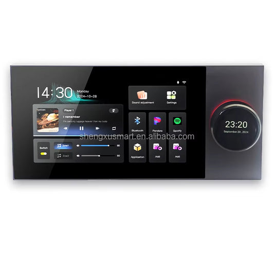 2025 7-Inch Android Control Panel with Multi-Function Touch Screen Amplifier Smart Home Systems Two Independent Partitions
