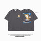 Cat Cartoon Graphic Men Tshirt Casual Baggy Short Sleeve T-Shirt Japanese Style Oversized T Shirt Men'S Clothing