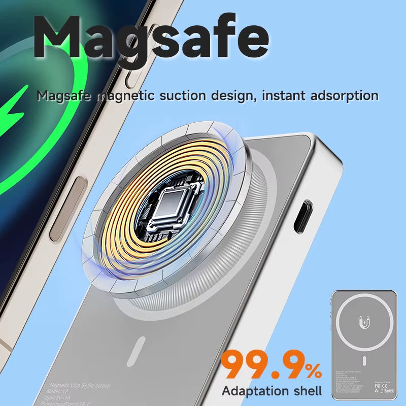 A2 Mobile Phone Projector One Click Connection Magnetic Mobile Magnetic Selfie Vlog Wireless Remote Control Projection Device