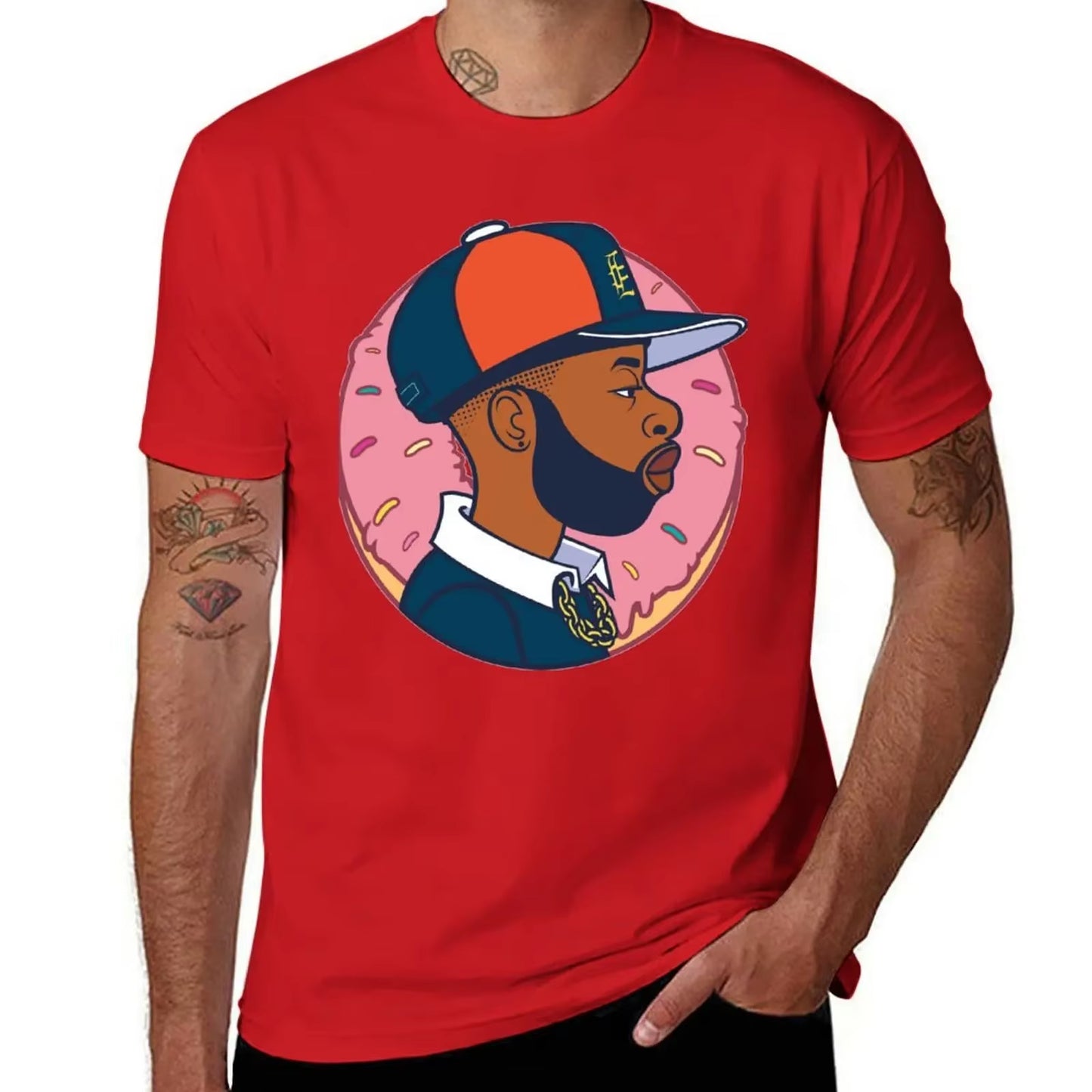 J DILLA Sticker T-Shirt Cute Tops Anime Stuff Oversizeds Men Tshirt
