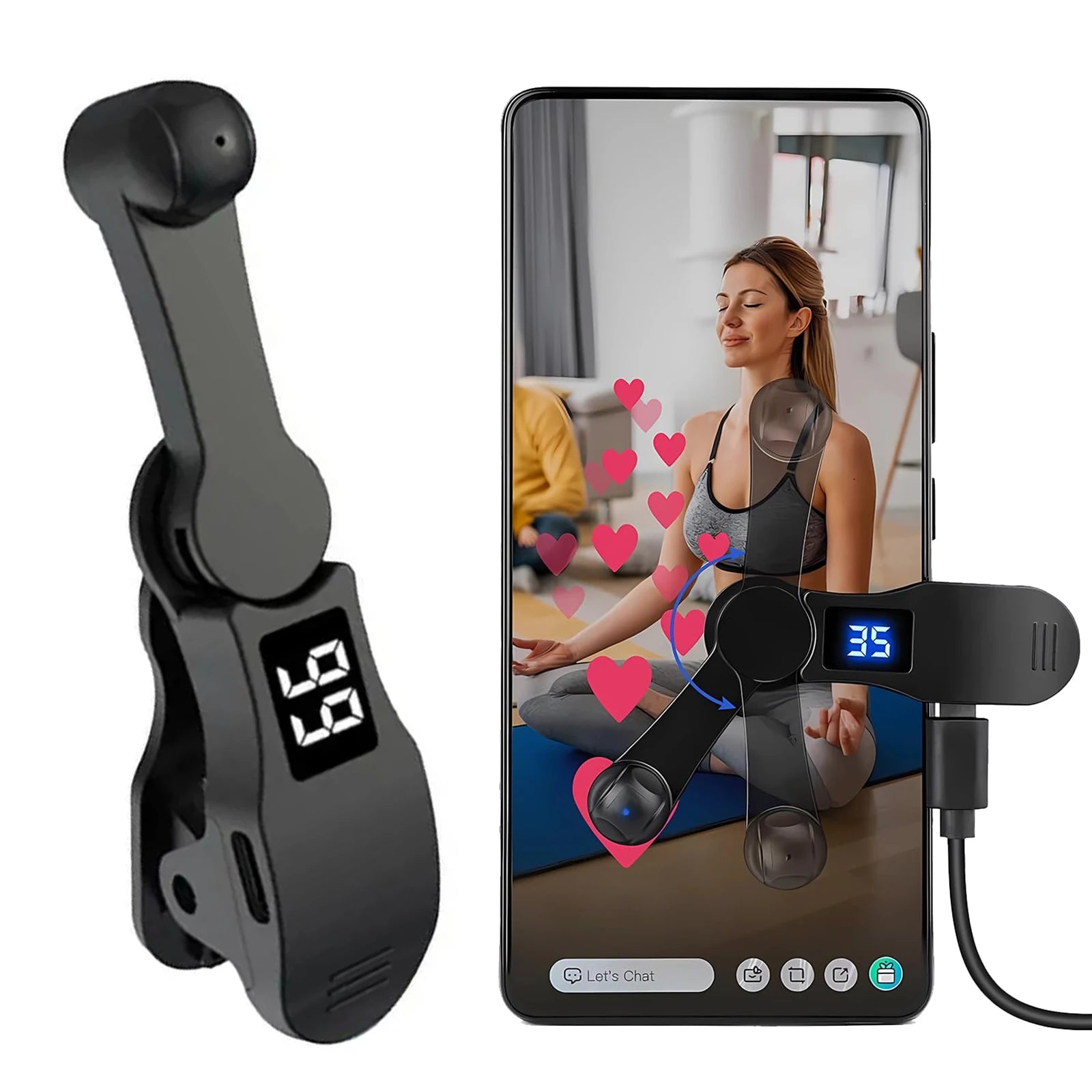 Digital Auto Screen Clicker Automatic Phone Screen Tapper 108 Gears USB Simulation Finger Continuous Click for Smart Phone Apps