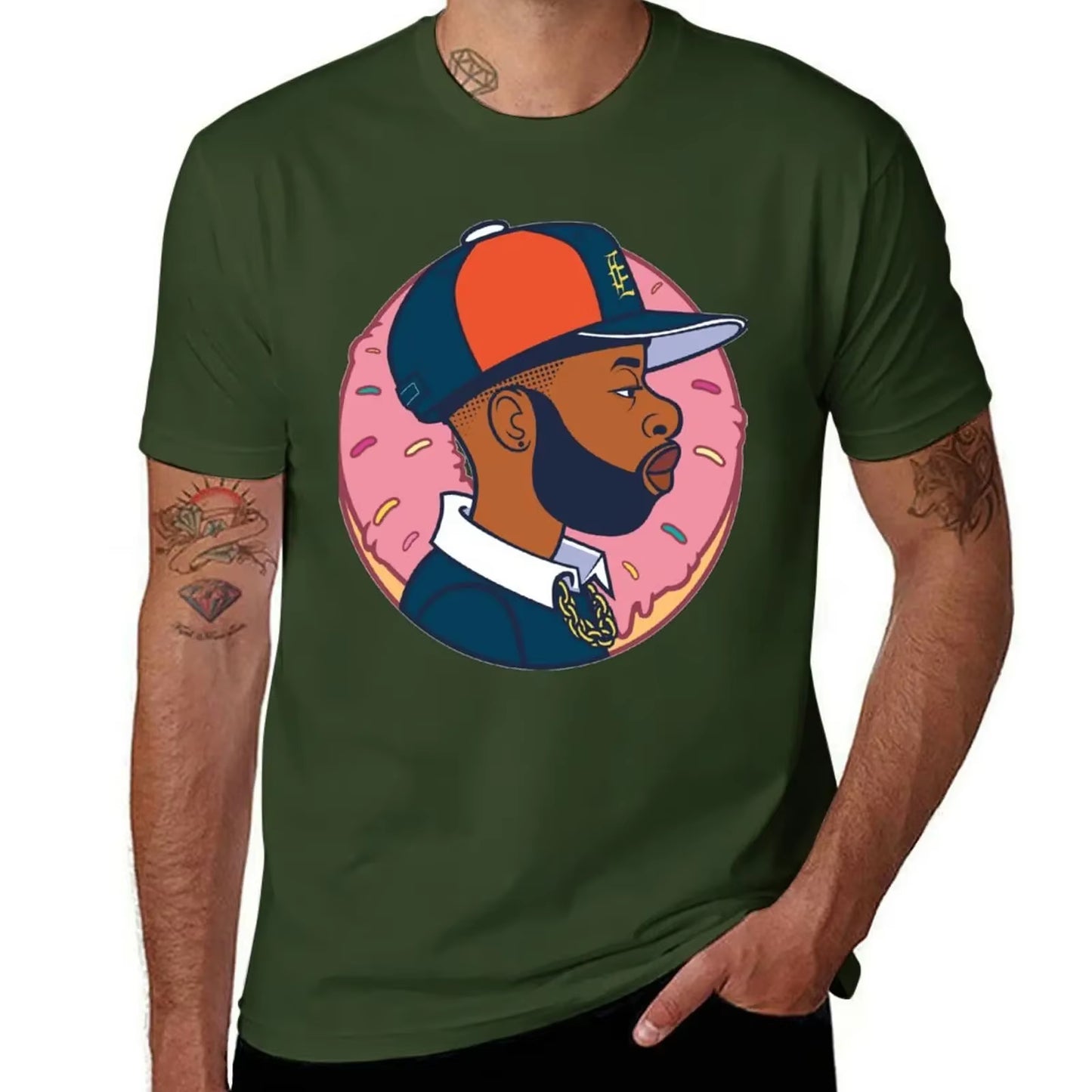J DILLA Sticker T-Shirt Cute Tops Anime Stuff Oversizeds Men Tshirt