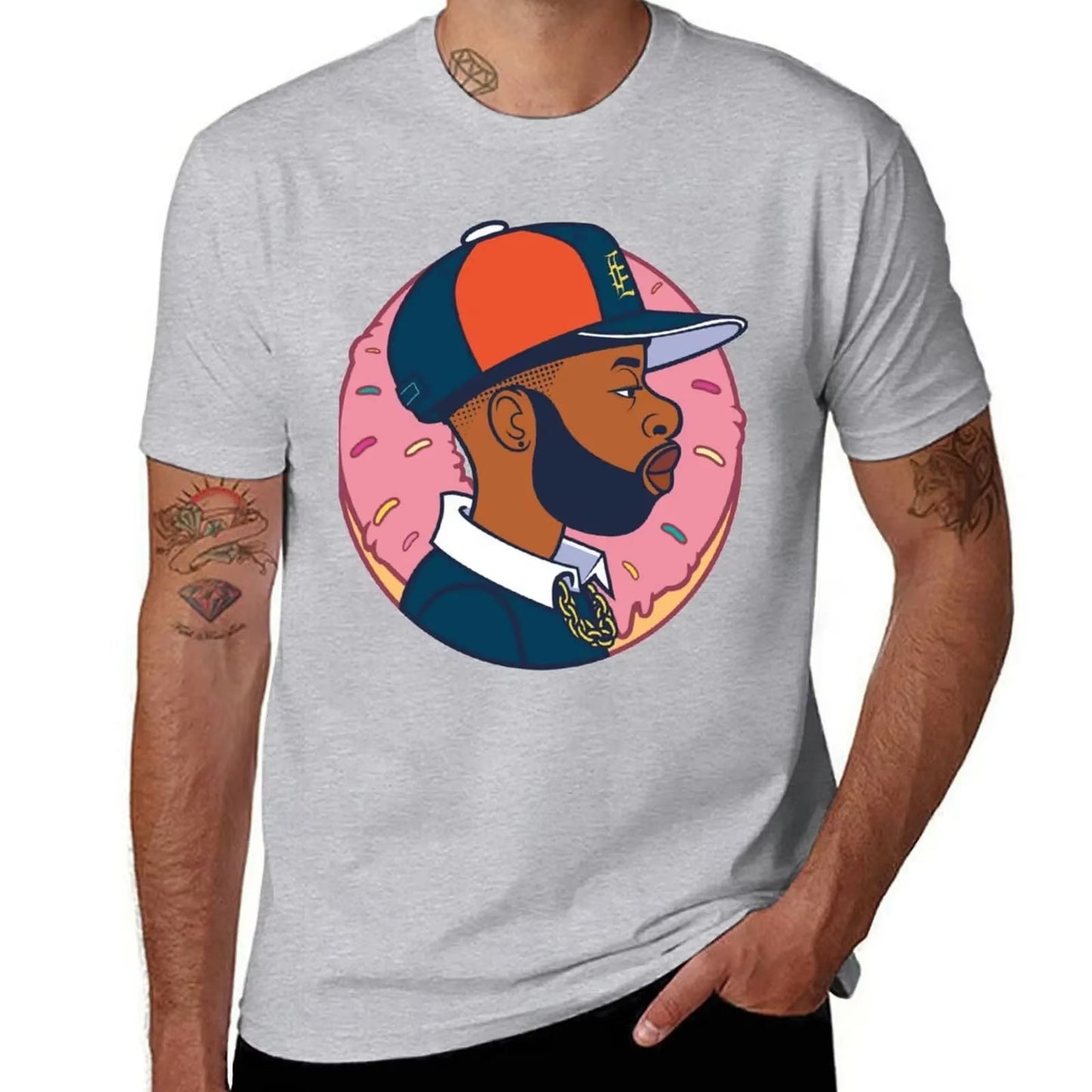 J DILLA Sticker T-Shirt Cute Tops Anime Stuff Oversizeds Men Tshirt