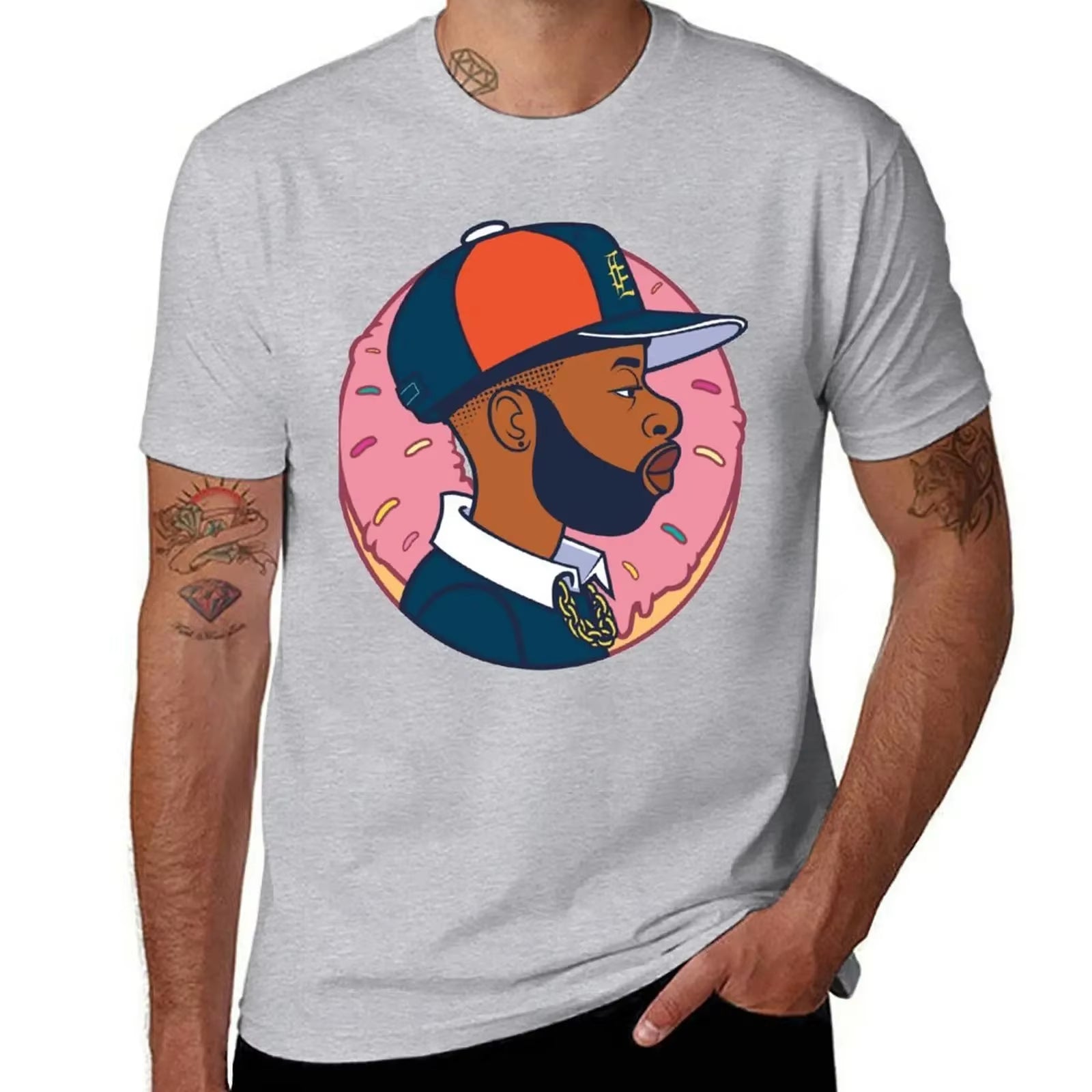 J DILLA Sticker T-Shirt Cute Tops Anime Stuff Oversizeds Men Tshirt