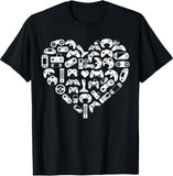 Boys Gamer Gift - Game Heart Valentines Day Lover Men Kids T-Shirt