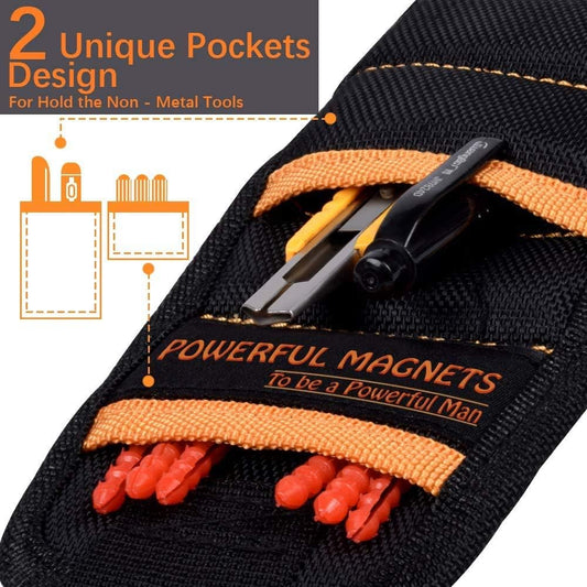 Tools Gifts for Men Magnetic Wristband - Christmas Stocking Stuffers for Mens Gift Ideas 15 Super Strong Magnets Dad Women Birthday Cool Gadgets Wrist Tool Belt Holder for Holding Screw Nail Drill Bit