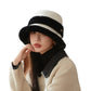 Face-looking Velvet-padded Small Warm Earflaps Cap Big Head Circumference Bucket Hat