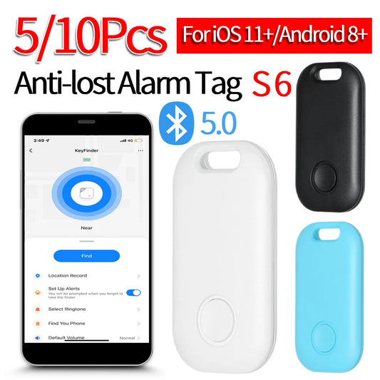5/10Pcs S6 Ultra Thin Smart GPS Locator APP Bluetooth 5.0 Kid Dog Pets Key Finder Wireless Child Bag Wallet Anti-Lost Alarm Tag