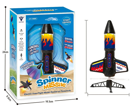 Electric Rocket Launcher Toys New Space Exploration Skyrocket with Parachute Kid Outdoor Toys Children Toys Model Rocket Kit