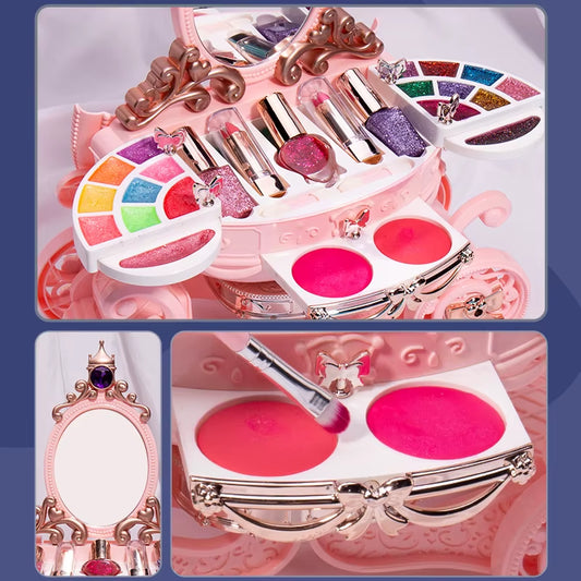 Simulation Cosmetics Set Girl Makeup Toys Baby Pretend Play Nail Polish Lipstick Accessories Doll for Children Toys 3 Years Gift