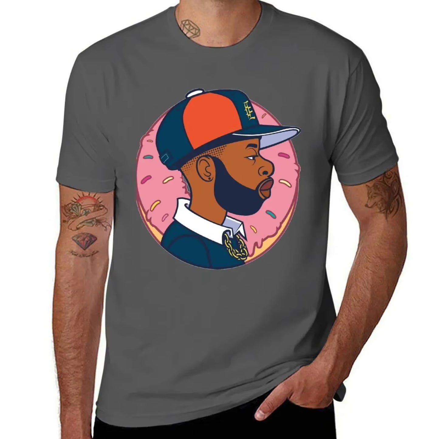 J DILLA Sticker T-Shirt Cute Tops Anime Stuff Oversizeds Men Tshirt