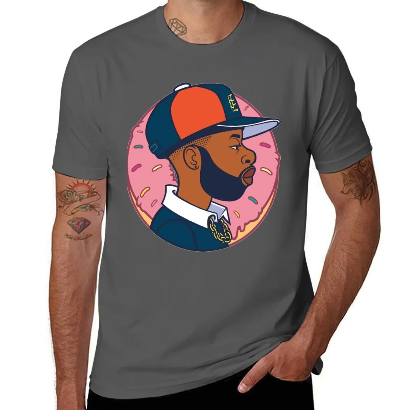 J DILLA Sticker T-Shirt Cute Tops Anime Stuff Oversizeds Men Tshirt