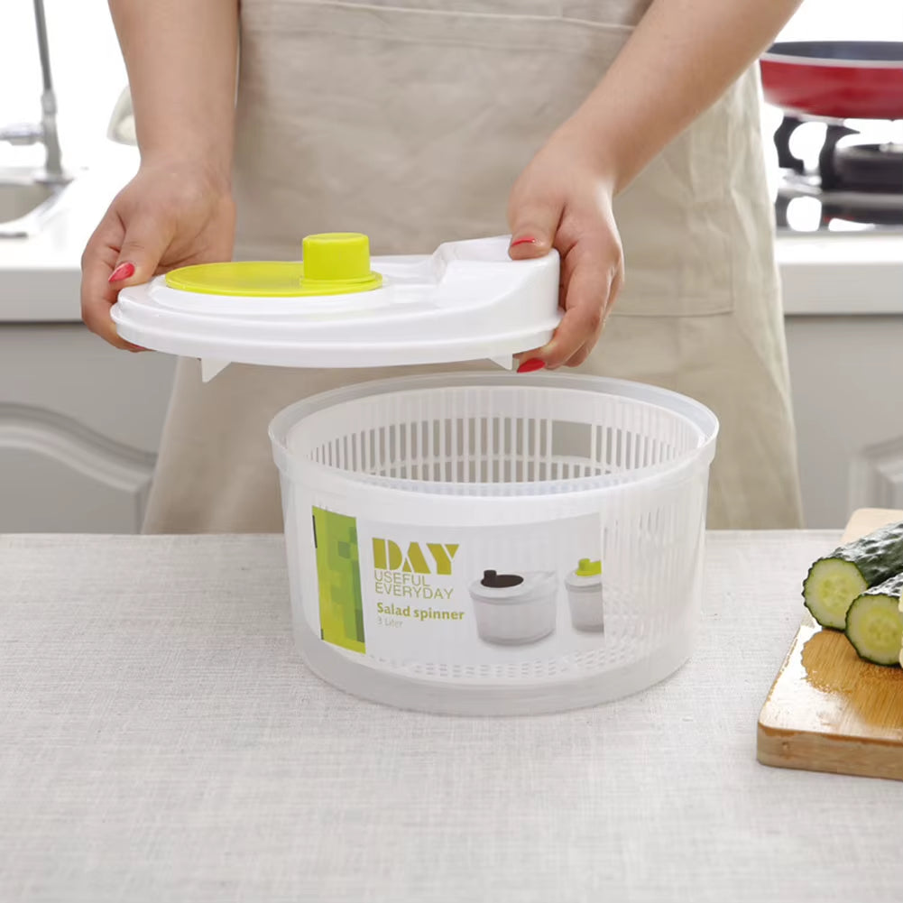 Household Manual Vegetable Dehydrator Large Salad Spinner Fruit Lettuce Drain Basket Dryer Kitchen Washing Tools Home Gadget