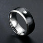 2024 New Rings for Women Nfc Mobile Phone Smart Ring Stainless Steel Ring Wireless Radio Frequency Communication Water Resistance Jewelry Gifts for Her Black