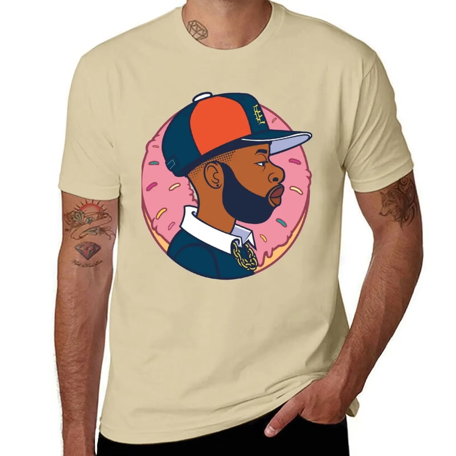 J DILLA Sticker T-Shirt Cute Tops Anime Stuff Oversizeds Men Tshirt