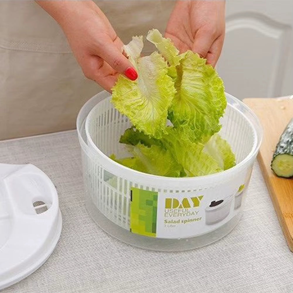 Household Manual Vegetable Dehydrator Large Salad Spinner Fruit Lettuce Drain Basket Dryer Kitchen Washing Tools Home Gadget