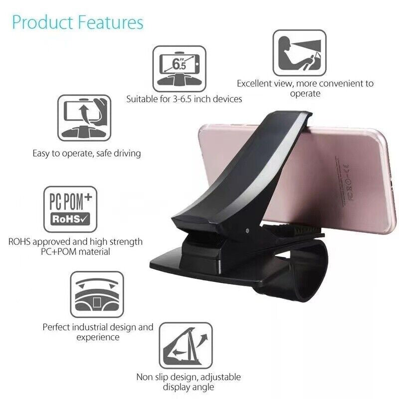 Universal Car Dashboard Mount Holder Stand Clamp Cradle Clip for Cell Phone GPS