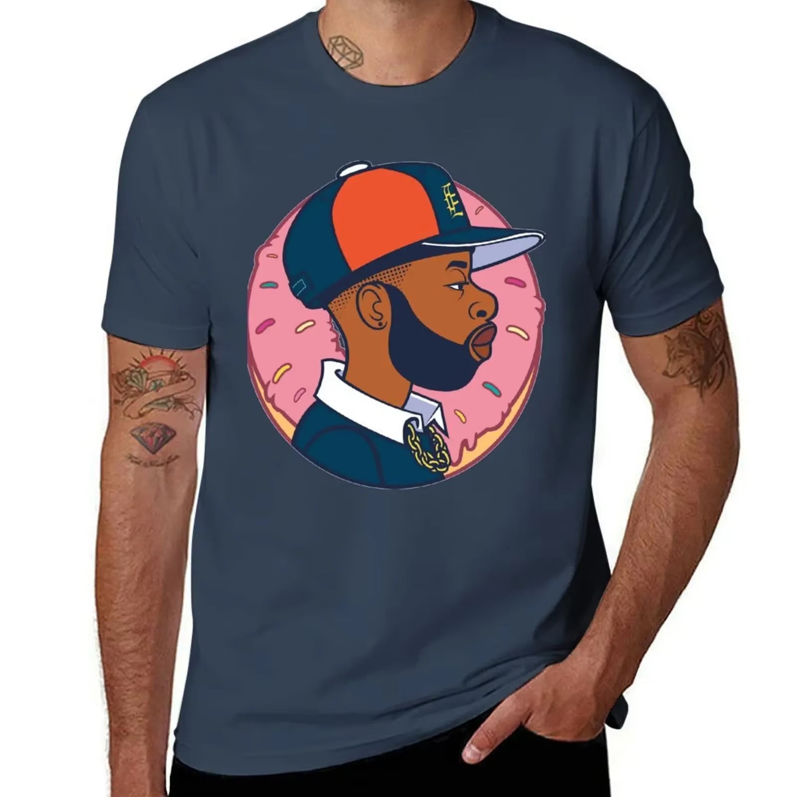 J DILLA Sticker T-Shirt Cute Tops Anime Stuff Oversizeds Men Tshirt