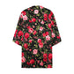 Dyegold Women'S Beach Kimono Coverup Sheer Chiffon Cover Ups Casual Loose 3/4 Sleeve Floral Open Front Boho Cardigan Tops